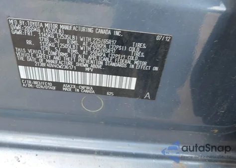 2012 Toyota Rav4 from USA, damaged, VIN 2T3BF4DV4CW236171